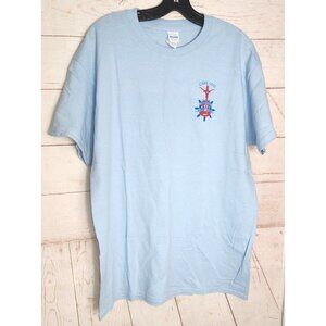 2019 Cape Cod Yarmouth Country Festival Large Blue Crew Neck T-Shirt | Gildan